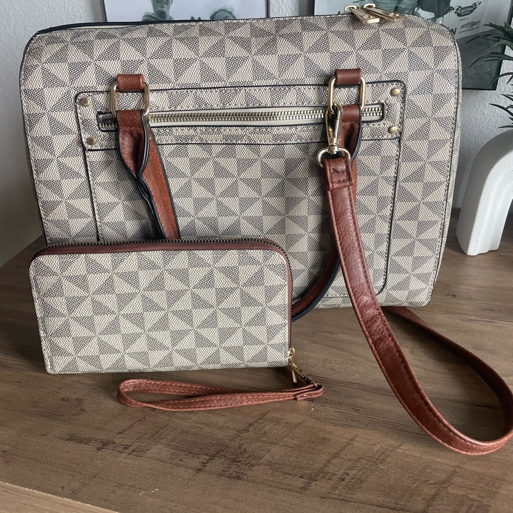 mini duffle purse & wallet set